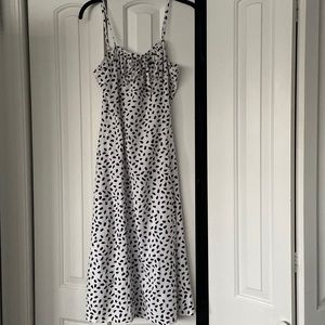 Black and white midi dress